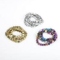 Perles hématite non-magnétique, étoile, Placage sous vide, DIY, plus de couleurs à choisir Environ 38 cm, Vendu par brin