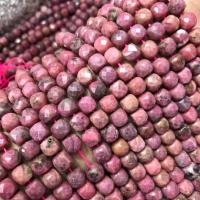 Rhodonite Beads, polished, Star Cut Faceted & DIY, pink Approx 38 cm 