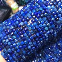 Perla De Cianita Natural, pulido, Superficie de corte en forma de estrella & Bricolaje, azul, 4.5x5mm, longitud:aproximado 38 cm, Vendido por Sarta