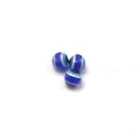 Evil Eye Resin Beads, plated, evil eye pattern, blue, 5mm 