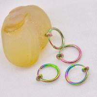Stainless Steel Hoop Earring Component, Brass, with Resin, plated, DIY  multi-colored 