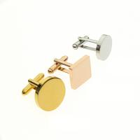 304 Stainless Steel Cufflinks, Vacuum Ion Plating, Each custom text must be less than 10 letters  & for man 