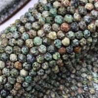 Naturelles perles Turquoise africaines, poli, Surface de coupe de l'étoile & DIY, vert, 8mm Environ 38 cm, Vendu par brin