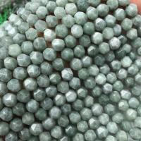perle en jadéite , jade, poli, Surface de coupe de l'étoile & DIY, vert, 8mm Environ 38 cm, Vendu par brin