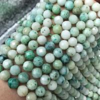 Perles Lotus Jasper , poli, DIY & facettes, vert, 8mm Environ 38 cm, Vendu par brin