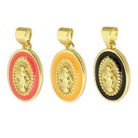 Enamel Brass Pendants, gold color plated, fashion jewelry & DIY Approx 4mm 
