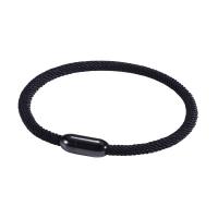Stainless Steel Chain Bracelets, Milan Cord, with 316 Stainless Steel, Round, plumbum black color plated, fashion jewelry 4mm 