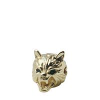 Brass Beads, Wolf, plated, DIY & micro pave cubic zirconia 