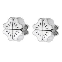 Zinc Alloy Large Hole Beads, Four Leaf Clover, plated, DIY Approx 4mm 