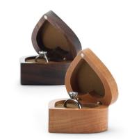 Jewelry Gift Box, Walnut wood, with Magnet & Beech Wood, Heart, durable 