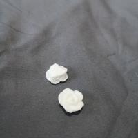 Weiße Porzellan Perlen, Blume, glaciert, DIY & verschiedene Größen vorhanden, weiß, ca. 100PCs/Tasche, verkauft von Tasche