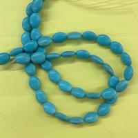 Synthetische Türkis Perlen, oval, DIY & verschiedene Größen vorhanden, blau, Länge:ca. 14.96 ZollInch, verkauft von Strang