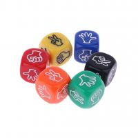 Acrylic Dice, Square, Carved, random style & mixed pattern, Random Color 
