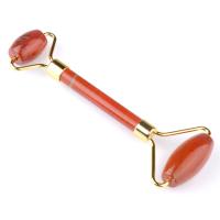 Gemstone Roller, with Zinc Alloy, gold color plated, Massage 