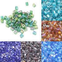 Plated Glass Seed Beads, Glass Beads, Round Bugle, colorful plated, DIY 
