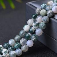 Natürlichen Baum-Achat-Perlen, Baumachat, poliert, verschiedene Größen vorhanden, Länge:ca. 14.96 ZollInch, verkauft von Strang