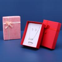 Jewelry Gift Box, Paper, with Sponge, Rectangle, hardwearing & dustproof 