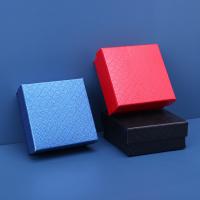 Jewelry Gift Box, Paper, with Sponge,  Square, hardwearing & dustproof 