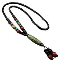 Tibetan Agate Sweater Necklace, with Lampwork, Unisex Approx 15.75 Inch 