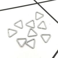 Machine Cut Stainless Steel Closed Jump Ring, 304 Stainless Steel, Triangle, machine polished, DIY original color 