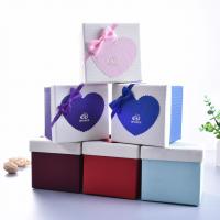 Jewelry Gift Box, Paper, Square, dustproof & with ribbon bowknot decoration 