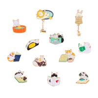 Emaille -Brosche, Zinklegierung, Katze, Einbrennlack, unisex & verschiedene Stile für Wahl, farbenfroh, verkauft von PC