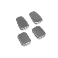 Stainless Steel Jewelry Charm, 304 Stainless Steel, Rectangle, machine polished, DIY & no hole, original color 