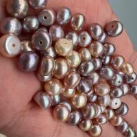 Half Drilled Cultured Freshwater Pearl Beads, DIY, 7-8mm 