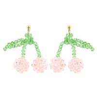 Glass Seed Beads Earring, Zinc Alloy, with Glass Beads, fashion jewelry & for woman 