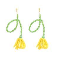 Glass Seed Beads Earring, Zinc Alloy, with Glass Beads & Seedbead, fashion jewelry & for woman 