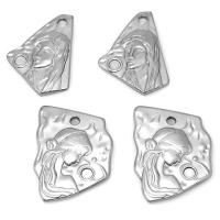 Stainless Steel Pendants, 304 Stainless Steel, machine polished, DIY original color 
