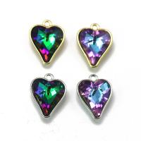 Zinc Alloy Heart Pendants, with Crystal, plated, Unisex & faceted 