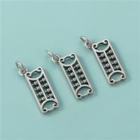 Sterling Silver Pendants, 925 Sterling Silver, Abacus, DIY & hollow Approx 3.8mm 