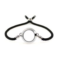 Floating Locket Bracelet & Bangle, Polyamide, with 316L Stainless Steel, can open and put into something & fashion jewelry & Unisex 20mm Approx 4.53 Inch 