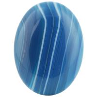 Achat Cabochon, Streifen Achat, oval, poliert, DIY & verschiedene Größen vorhanden, blau, verkauft von PC
