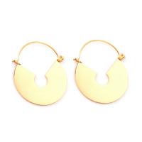 Stainless Steel Hoop Earring, 304 Stainless Steel, Round, gold color plated, fashion jewelry & for woman, golden 