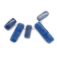 Colgantes de Lapislázuli, Rectángular, Natural & 5 piezas & Bricolaje, azul, 9*20-10*36mm, Vendido por Set