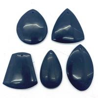 Black Agate Pendants, Unisex, black, 35x45- 