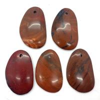 Mixed Agate Pendants, Unisex, red, 35x45- 