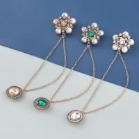 Zinc Alloy Jewelry Brooch, with ABS Plastic Pearl, fashion jewelry & for woman & with rhinestone 