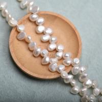 Keshi Cultured Freshwater Pearl Beads, irregular, DIY & top drilled, white, 8-9mm Approx 36-38 cm 