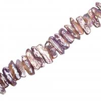 Biwa Cultured Freshwater Pearl Beads, irregular, DIY, purple Approx 