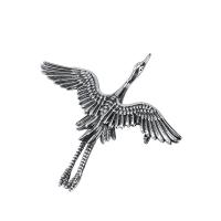 Sterling Silver Brooches, 925 Sterling Silver, Crane, for woman, silver color 
