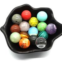Gemischte Edelstein Perlen, rund, zufällig gesendet & DIY & kein Loch, gemischte Farben, 16mm, verkauft von PC