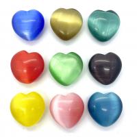 Katzenauge Perlen, Herz, zufällig gesendet & DIY & kein Loch, gemischte Farben, 30x30mm, verkauft von PC