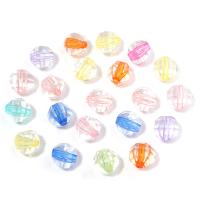 Bead in Bead Acrylic Beads, Polygon, color-lined, DIY, mixed colors, 10mm Approx 2.3mm 