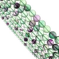Perles de fluorite, Fluorite colorée, Rond, DIY & normes différentes pour le choix, multicolore, Niveau AA Environ 16 pouce, Vendu par brin