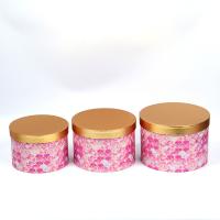 Jewelry Gift Box, Copper Printing Paper, Column, three pieces & gold accent 