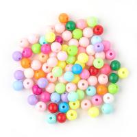 Solide Acryl Perlen, rund, DIY & Volltonfarbe, keine, 7.7mm, Bohrung:ca. 1.8mm, 100PCs/Tasche, verkauft von Tasche