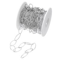 Stainless Steel Oval Chain, 304 Stainless Steel, DIY, original color, 10mm 